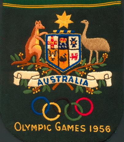 The famous Australian bottle green blazer had the traditional Australian Olympic coat of arms on it