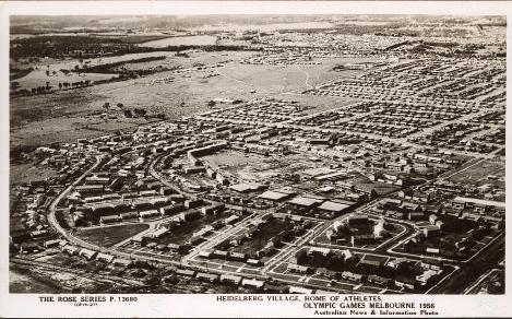 The Olympic Village in West Heidelberg - an aerial view