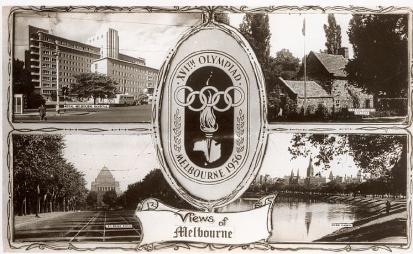 A postcard showing scenes of Melbourne