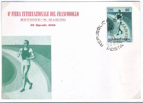 1954 80L FDC - San Marino