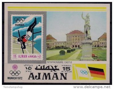 1971 ajman miniature sheet